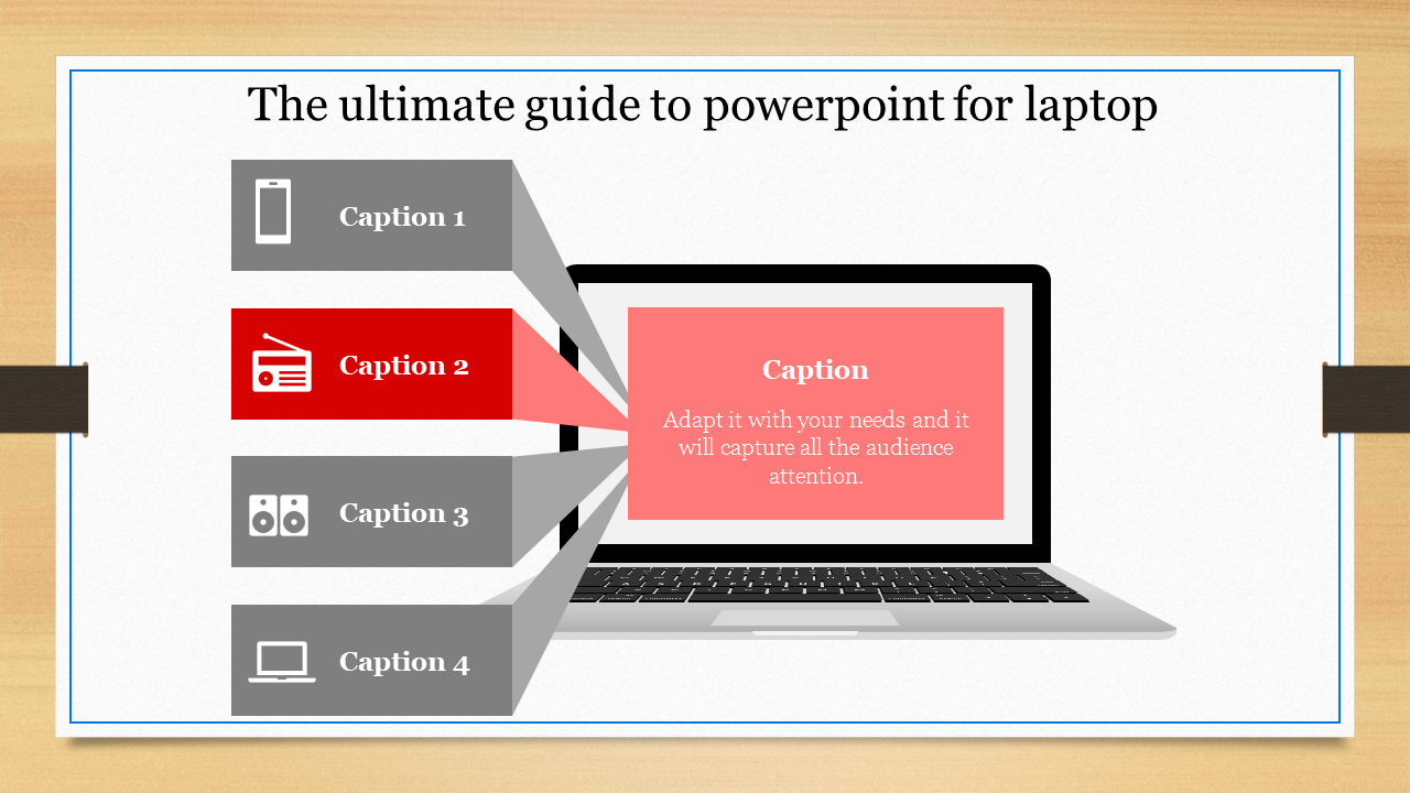 Laptop PowerPoint Template and Google Slides